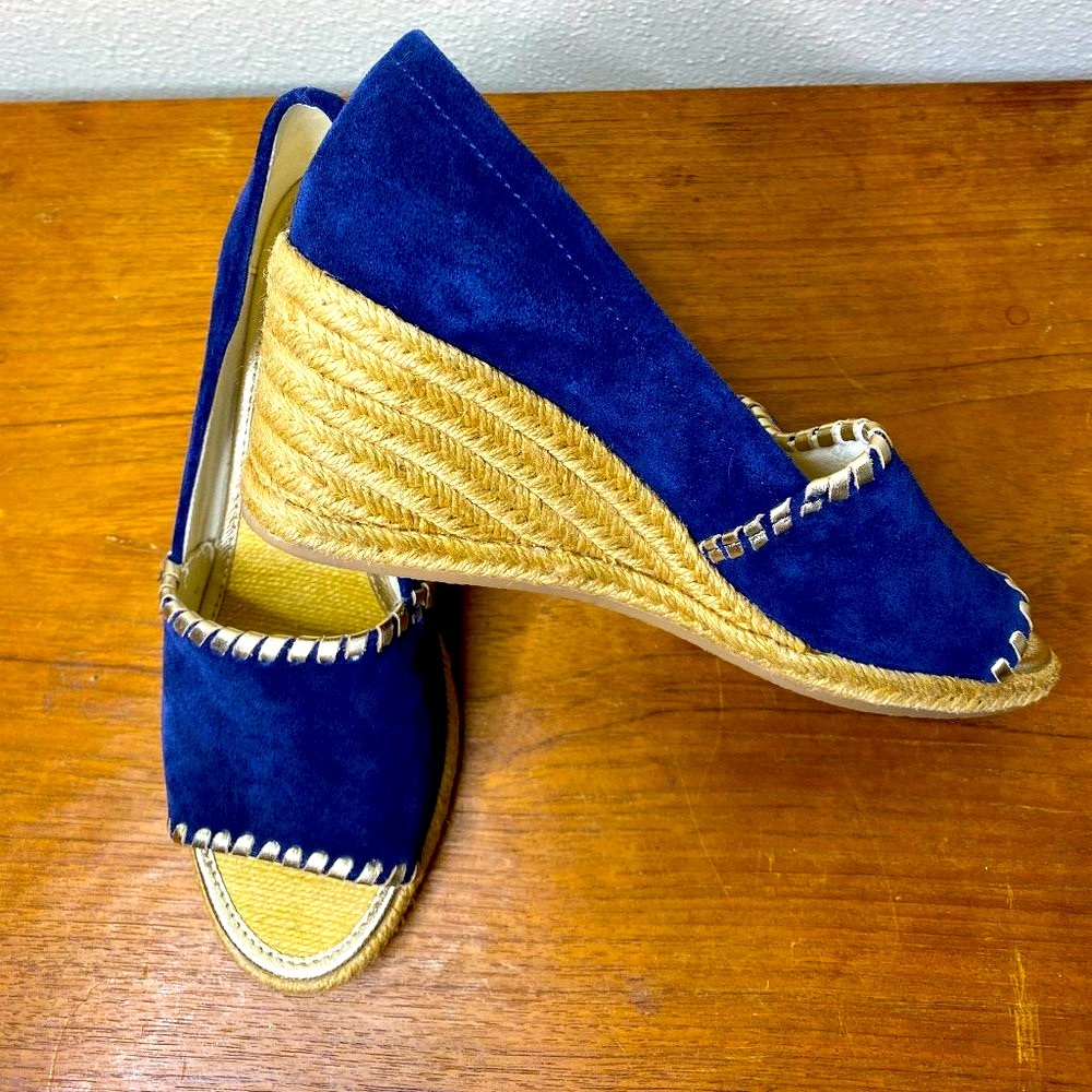 JACK ROGERS 'Palmer' Suede Espadrille Wedge
